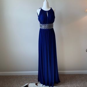 Royal blue evening gown